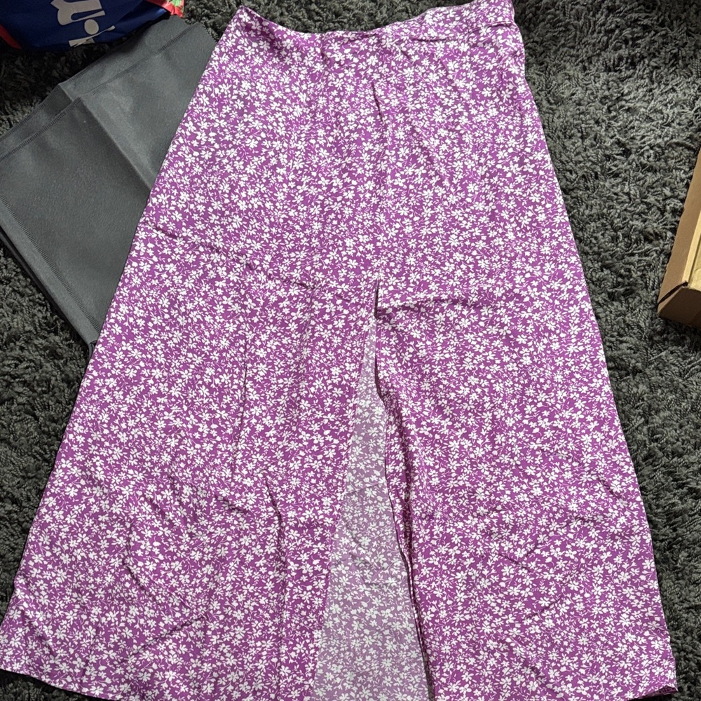 SHEIN Purple Floral Maxi Skirt